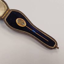 18TH CENTURY GOLD MEMORIAL STICK PIN DATED 1780