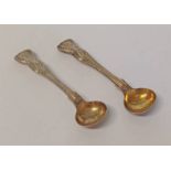 PAIR OF VICTORIAN SILVER SALT SPOONS BY ELKINGTON & CO.