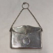 SILVER SPRING LOADED CARD CASE ON CHAIN,