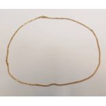 9K GOLD CHAIN NECKLACE - 56.5 CM LONG, 5.