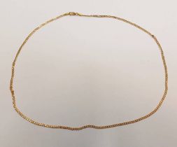 9K GOLD CHAIN NECKLACE - 56.5 CM LONG, 5.