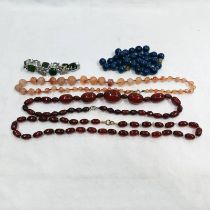 AGATE BEAD NECKLACE,