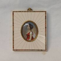 MANNER OF VIGEE - LEBRUN, QUEEN LOUISE OF PRUSSIA BEARS SIGNATURE FRAMED PORTRAIT MINIATURE 4.