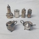 SILVER 3 PIECE CRUET SET,