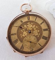 POCKETWATCH WITH OUTER CASE MARKED 14K, THE WORKS MARKED COMPENSATION BALANCE,
