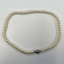 CULTURED PEARL NECKLACE - 46CM LONG, 11.