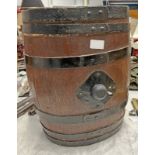 WHISKY BARREL ON STAND,