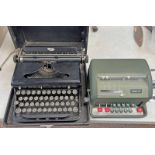 ROYAL PORTABLE TYPEWRITER IN CARRY CASE & A FACIT CALCULATOR -2-