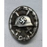 GERMAN WW2 SILVER GRADE WOUND BADGE MARKED 30 TO REAR