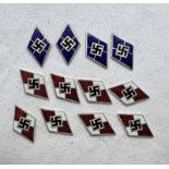 12 REPRODUCTION HITLER YOUTH DAGGER HILT INSERTS / BADGES