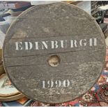 EDINBURGH 1990 WHISKY BARREL LID