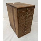 20TH CENTURY 9 DRAWER UNIT, EACH DRAWER WITH SECTIONAL INTERIOR, 41.