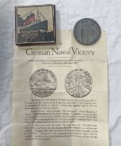 THE LUSITANIA (GERMAN) MEDAL IN BOX WITH PAPERWORK