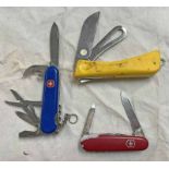 WENGER SWISS ARMY MULTI TOOL / KNIFE WITH BLUE GRIP,