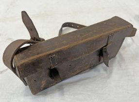 WW1 CANS 303 TRIPOD MTGS NO191 MACHINE GUN LEATHER CASE WITH MARKINGS