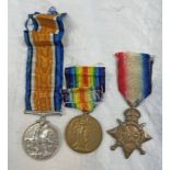 WW1 TRIO OF MEDALS TO DRIVER F ROGERS , ROYAL FIELD ARTILLERY,