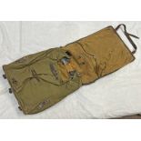 WW2 GERMAN ARMY BACK PACK OF CANVAS AND LEATHER CONSTRUCTION, HIDE COVERING TO EXTERIOR,