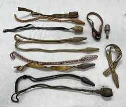 10 BULLION AND OTHER DAGGER / SWORD KNOTS Condition Report: All have varying levels