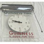 GUINESS ADVERTISEMENT CLOCK "GUINESS TIME GUINESS IS GOOD FOR YOU" 41 CM LONG