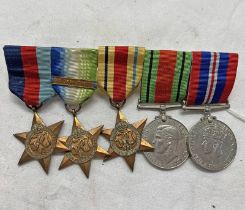 WW2 BRITISH MEDALS MOUNTED FOR WEAR WITH AIR CREW EUROPE BAR Condition Report: No