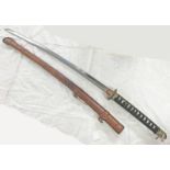 A JAPANESE MILITARY STYLE SWORD WITH 75.