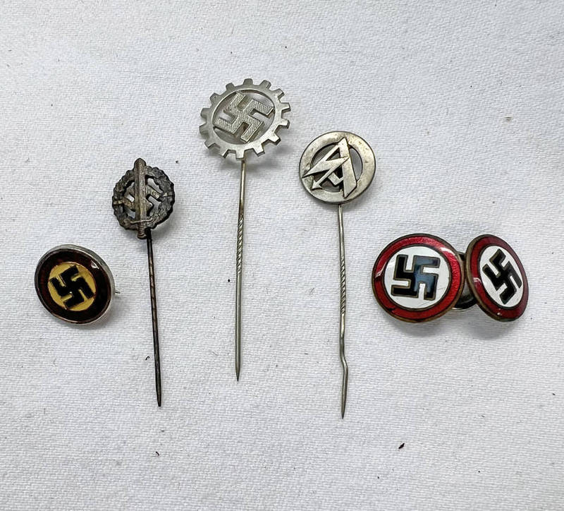 3 GERMAN THIRD REICH STYLE STICK PINS,