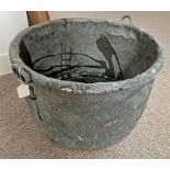 19TH CENTURY COPPER LOG BIN WITH TWIN HANDLES,