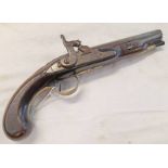 18 BORE PERCUSSION TRAVELLING PISTOL BY KETLAND WITH 6.