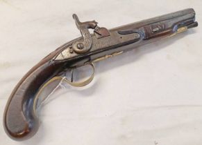 18 BORE PERCUSSION TRAVELLING PISTOL BY KETLAND WITH 6.