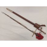 SCOTTISH OFFICERS CROSS HILTED BROAD SWORD BY ANDERSON & SONS LTD, EDINBURGH, GLASGOW, WITH ITS 82.