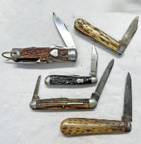 5 POCKET KNIVES TO INCLUDE WHEATLEY BROTHERS, GEORGE WESTENHOLM ,