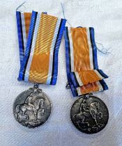 TWO WW1 WAR MEDALS, L.2.8953 C.F SCOTT STG. RNVR & L=29554 CPL J TARRAN R.