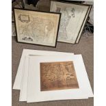 REPRODUCTION MAPS OF SUSSEX, YORKSHIRE,