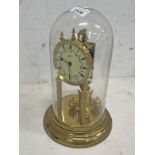 SCHATS GILT METAL DOMED MANTLE CLOCK