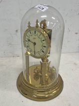 SCHATS GILT METAL DOMED MANTLE CLOCK