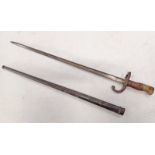FRENCH GRAS BAYONET WITH MATCHING SERIAL NUMBER 28315 TO SCABBARD WITH 52.