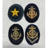 FOUR KRIEGSMARINE TRADE PATCHES (POSSIBLE COPIES)