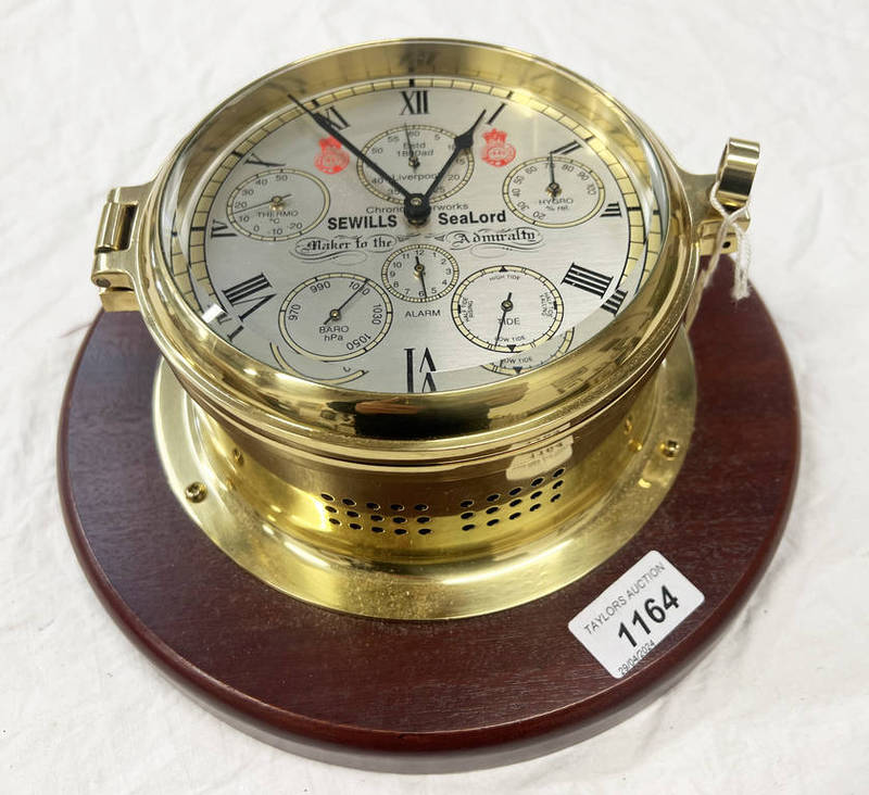 SEWILLS SEALORD BULKHEAD CLOCK,