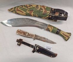 NEPAL 1994 KUKRI AND A MULITOOL KNIFE WITH SCABBARD -2-