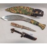 NEPAL 1994 KUKRI AND A MULITOOL KNIFE WITH SCABBARD -2-