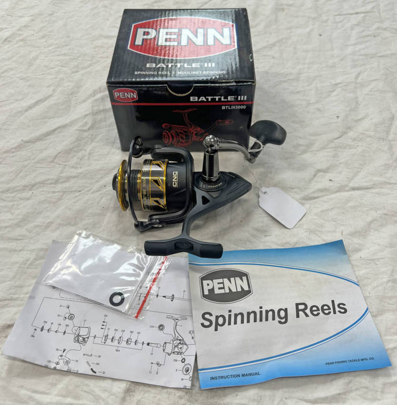 PENN BATTLE III (3) BTLIII3000 SPINNING REEL IN BOX