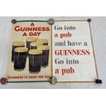 2 UNFRAMED GUINESS POSTERS "A GUINESS A DAY IS GOOD FOR YOU" AND "GO INTO A PUB AND HAVE A GUINESS"