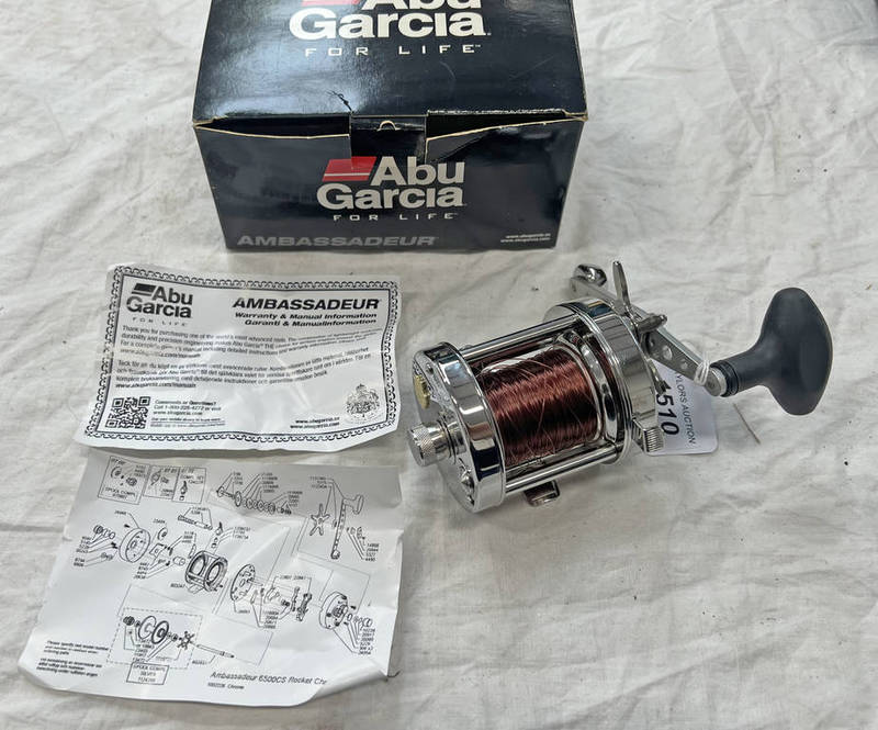 ABU GARCIA AMBASSADEUR 6500 CS ROCKET MULTIPLIER REEL IN BOX