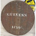 GUINESS 1759 WHISKY BARREL LID,