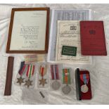 WW2 MEDAL GROUP BELONGING TO PRIVATE H HEAFORD, DUKE OF CORNWALLS LIGHT INFANTRY, LATER AIR FORCE,
