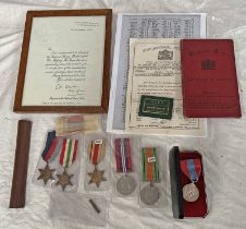 WW2 MEDAL GROUP BELONGING TO PRIVATE H HEAFORD, DUKE OF CORNWALLS LIGHT INFANTRY, LATER AIR FORCE,