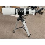 SKY WATCHER TELESCOPE ON TRIPOD Condition Report: Sold as seen without guarantee.