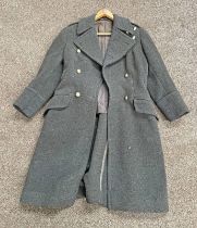 GREY MILITARY GREAT COAT WITH BUTTONS AND SHOULDER PIPS
