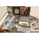 SELECTION OF RECORDS TO INCLUDE THE ROLLING STONES, LED ZEPPELIN, CREAM WHEELS OF FIRE,