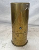 TRENCH ART ARTILLERY SHELL CASE MARKED V.A.S.S.